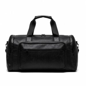 Large PU Leather Travel Duffle Bag | Weekend Gym Overnight Bag for Men | Carry-On Luggage Bag
